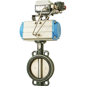 Pneumatic actuated butterfly valves